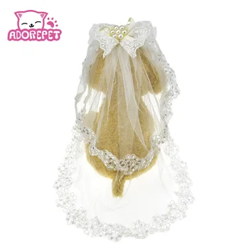 

Dog Wedding Veil Long For Small Large Dogs Pet Halloween Party Bride Costume Dog Princess Tutu Dress Dog Hair Bow Clips Hairpin