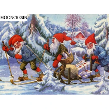 

5D Diy Diamond Painting New Arrival Needlework Santa Claus Diamond Embroidery Cross Stitch Mosaic Arts Christmas Home Decoration