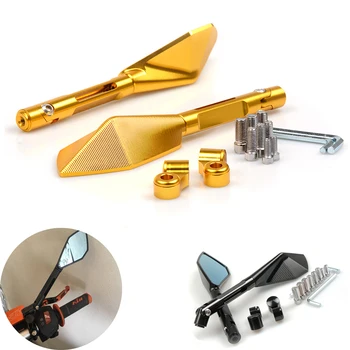 

motorcycles Aluminum Rearview Mirroor Motor Side Mirror For Ducati Monster 800 900 1000 1100 Kawaskai NINJA ZX6R ZX10R