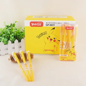 

48 pcs Gel Pens Cartoon black colored kawaii gift gel-ink pens pens for writing Cute stationery office school supplies