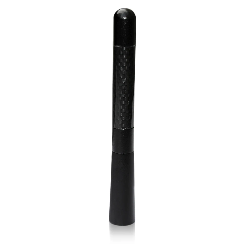 

Delicate Black Fiber Carbon Short Antenna Radio Car Aerial Antenna For renault duster megane 2 logan renault clio Koleos