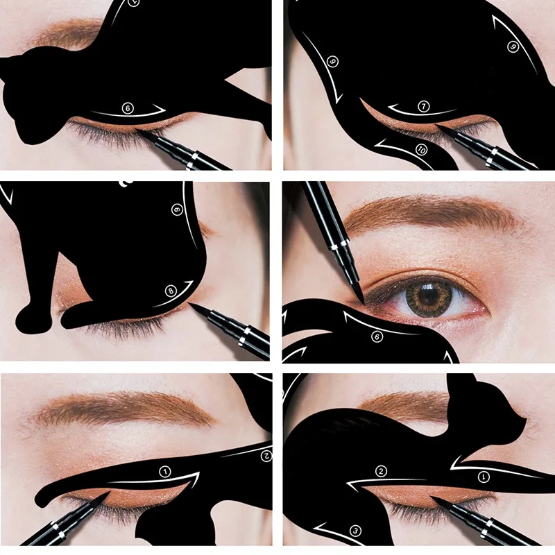 Eyeliner Stencil Cat Eye Shadow Ruler (2)