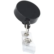 Втягивающий черный держатель для удостоверения личности, Задний зажим для ремня, удлиняющий нейлоновый шнур, больничная медсестра, офисный работник, услуга