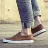 LIN KING Leisure Men Pu Leather Flats Shoes Slip On Outdoor Casual Shoes Low Top Lazy Shoes Non Slip Loafers Moccasins For Male ► Photo 2/6