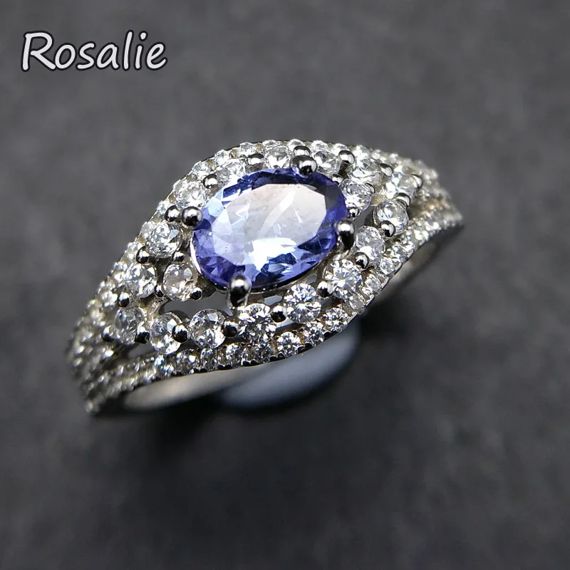 

Rosalie,Natural tanzanite good color oval 5*7mm blue gemstone fine jewelry 925 sterling silver elegant design for women gift