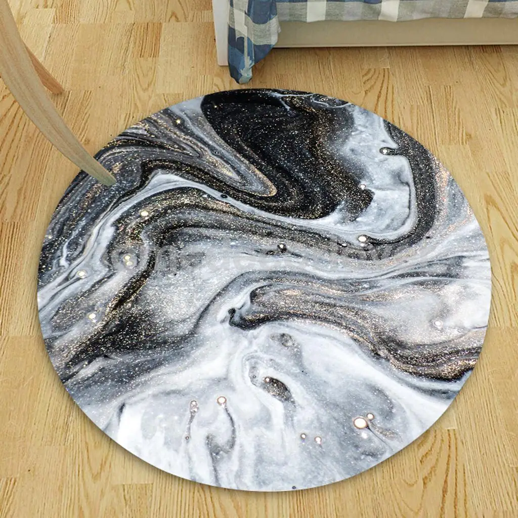 60cm Round 3D Desktop Table Top Countertop Furniture Protection Film Table Sticker PVC Film Decal Murals Cover Film	