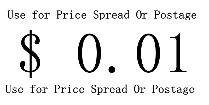 

Use for Price Spread Or Postage