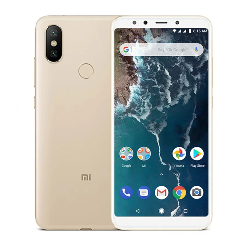 Глобальная версия Xiaomi mi A2 mi A2, 4 Гб ОЗУ, 64 Гб ПЗУ, мобильный телефон Snapdragon 660, четыре ядра, 5,99 дюймов, 19:9, полный экран, 20 МП, двойная камера - Цвет: Gold