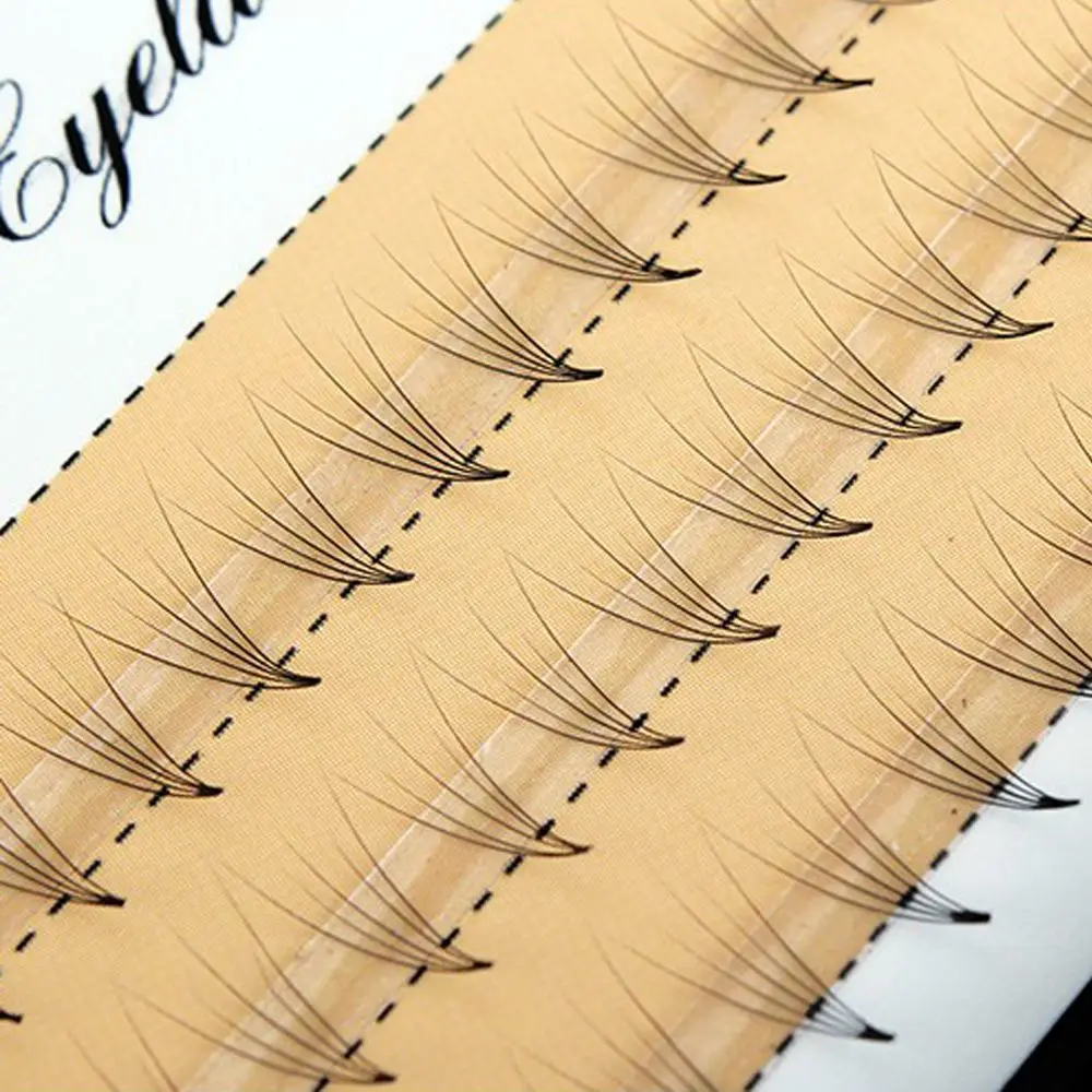 

1Box New Fashion Handmade 0.07 C Black Individual Natural Long False Eye Lashes 5D Wave Mink Eyelashes Extension
