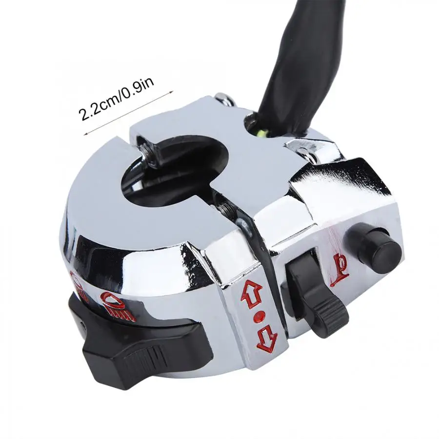 

Motorcycle Function Switch Horn Turn Signal Switch Blinker Switchs For 22mm Handlebar Aluminum plating Motorcycle Accessories