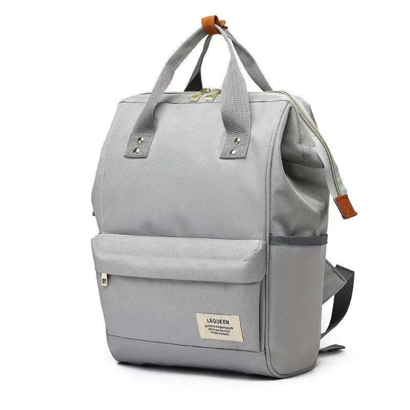 LEQUEEN одноцветная сумка для подгузников для мам, Большая вместительная сумка для детских подгузников, рюкзак для путешествий, дизайнерские детские сумки для мам, bolsa