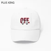 Off письмо вышивка бейсбольная шапочка из хлопка модная мужская женская шапка черный белый