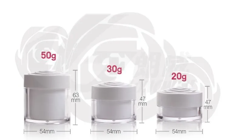 

10pcs , 20g 30g 50g 50ml Rose Cap jars + inner cap for cosmetic cream make up cosmetic jar refillable bottle Empty Bottle Case