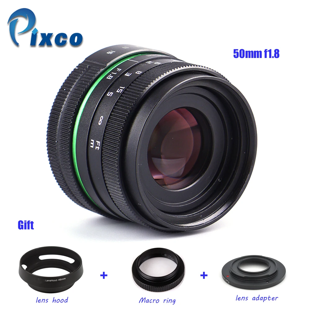 ADPLO подходит для Canon M Micro 4/3 FX P.entax Q N1 Nex 50 мм f/1 8 объектив + бленда макро кольцо