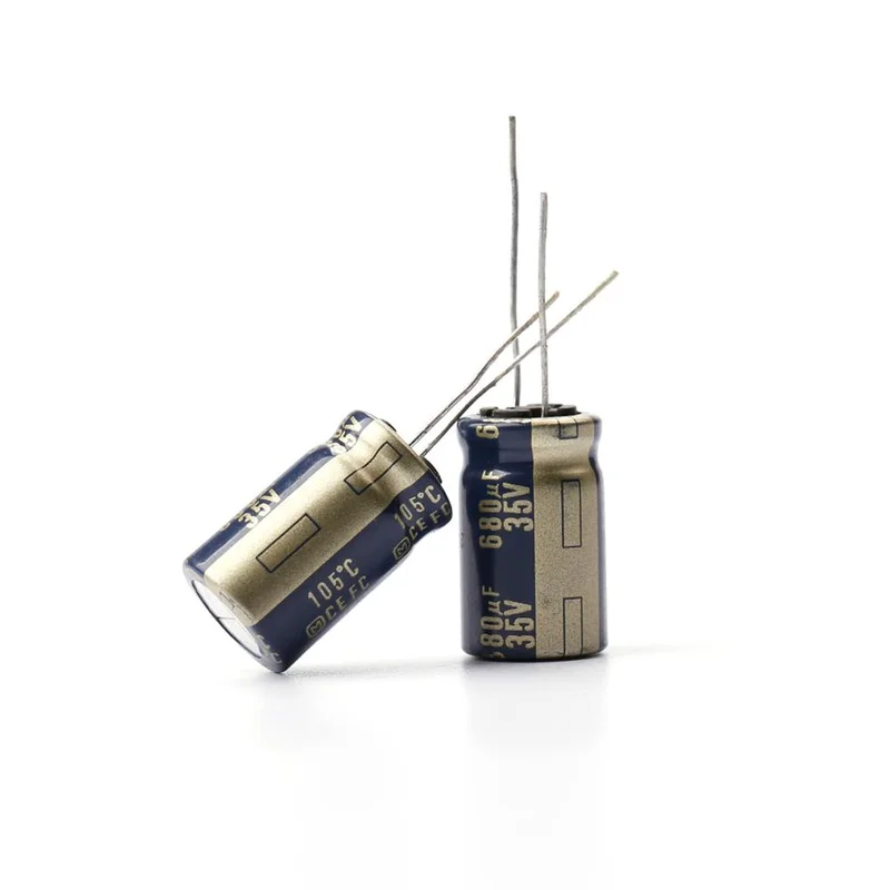 

Panasonic Matsushita Electric FC Series 35v 680uf 13mmx20mm Electrolytic Capacitor High Frequency Low Impedance Capacitor