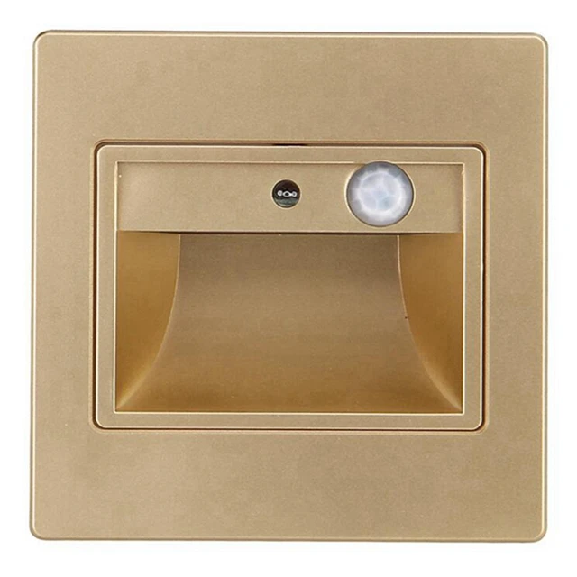 KZKRSR 1.5W PIR motion sensor led stair lights infrared human body induction With Light sensor recessed steps ladder wall lights