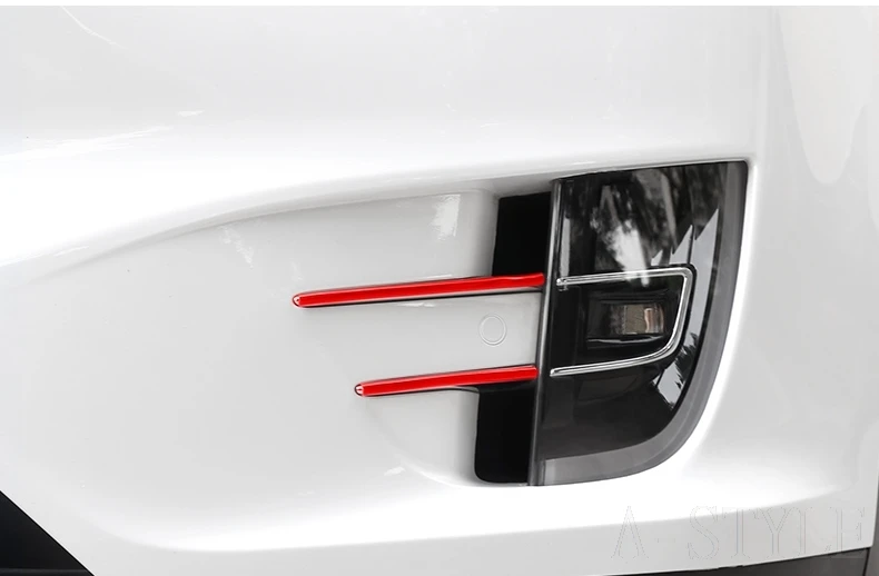 Для TESLA MODELX модель X- 2 шт хром ABS передняя противотуманная фара рамка цветная полоса украшение крышка отделка наружное украшение