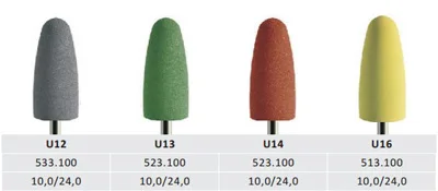 Polidor de Borracha Brocas de Polimento Borracha de Silicone para Resina Caixa Dental Grandes Burs Acrílica 100 Pçs - 7 100 pçs caixa Dental polidor de Borracha