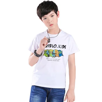 

New Teenage Boys Clothing Short Sleeve Big Boys T shirts Loose Casual Summer Children Tops for 8-16Y BC119