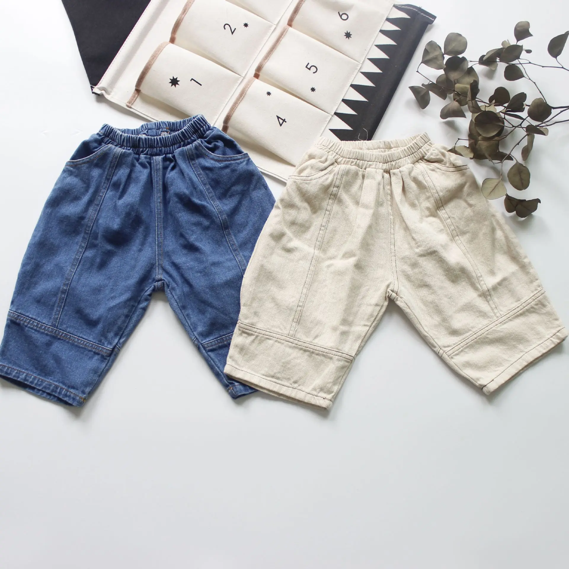 

2019 Autumn Toddler Kids Girls Boys Pants Fashion Korean Denim Pants