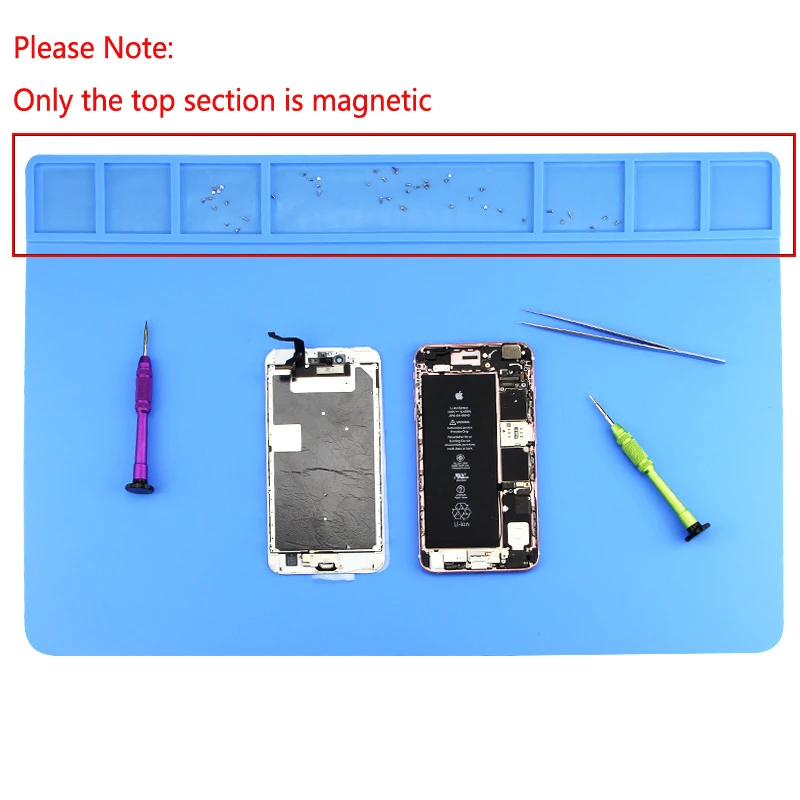 

New!!! 49x35cm Heat Insulation Silicone Pad BGA Soldering Repair Station Maintenance Platform with Magnetic Screw Mat Section