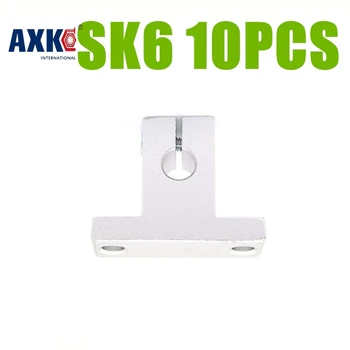 

AXK Free shipping 10pcs SK6 6mm Linear Shaft Support CNC Router SH6A for 6mm linear rail rod SK6