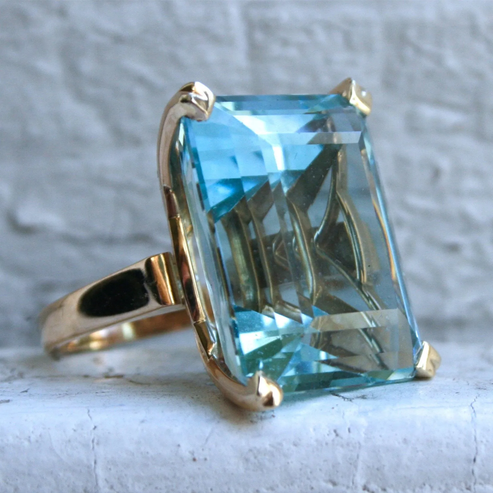 Topaz Stone Sea Blue Princess Diamond Ring Engagement Sapphire Ring Anillos De for Lady Bague Etoile Diamante Crystal Bizuterias