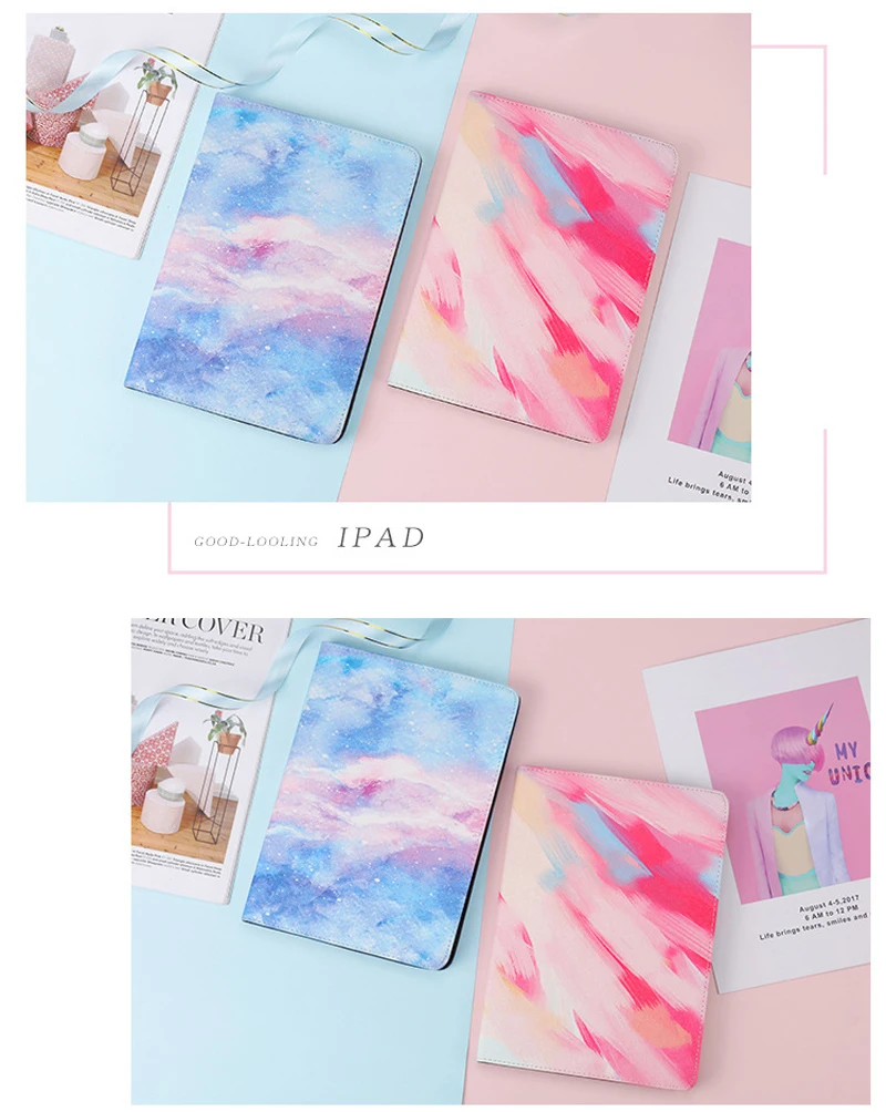 Цветной флип-планшет для ipad 10,2 '' чехол для ipad air 3 10,5'' чехол тонкий корпус для ipad pro 11 подставка держатель Коке кожа