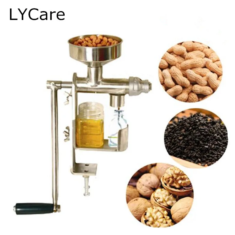 Manual Oil Press Machine Stainless Stee Hand Oil Presser Expeller Extractor Peanut Seed Oil