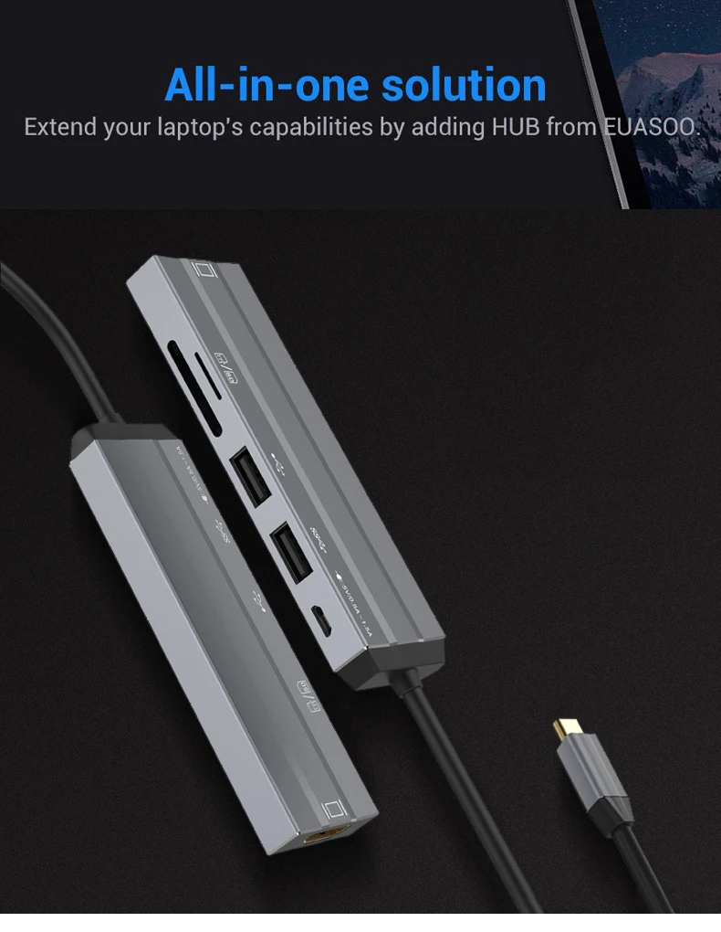 AIXXCO usb-хаб USB C к HDMI SD/TF для MacBook samsung Galaxy S10 huawei mate 20 P20 Pro type C USB 3,0 концентратор