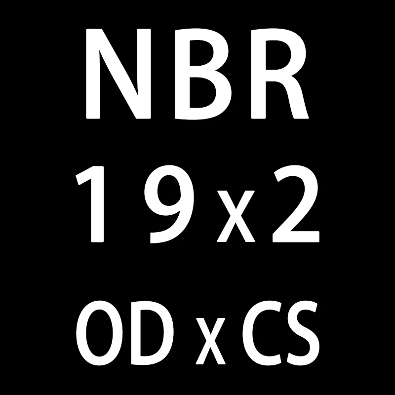 50 шт./лот резиновым кольцом черный NBR уплотнительное кольцо OD14/15/16/17/18/19/20*2 мм Толщина колцеобразное уплотнение прокладки нитриловые масляное кольцо шайба - Цвет: OD19mm