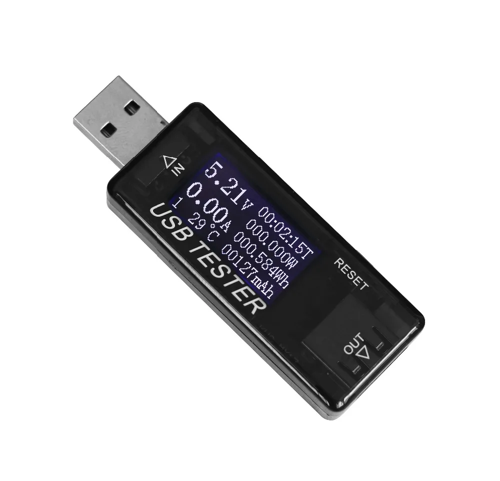 8 in1 QC2.0 3,0 4-30 в электрические мощность USB ёмкость Напряжение Тестер измеритель тока мониторы Вольтметр Амперметр Скидка 40%