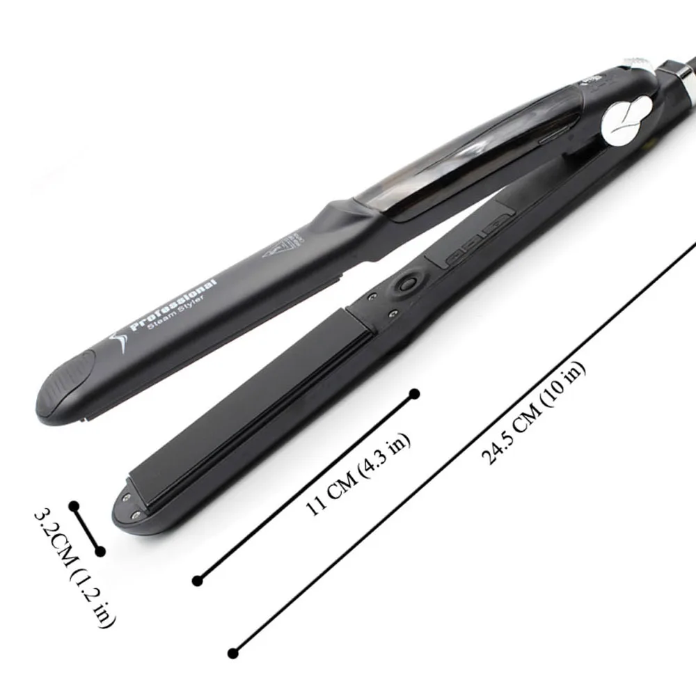 Steam Function Flat Iron Tourmaline Ceramic Vapor Professional Hair Straightener with Argan Oil