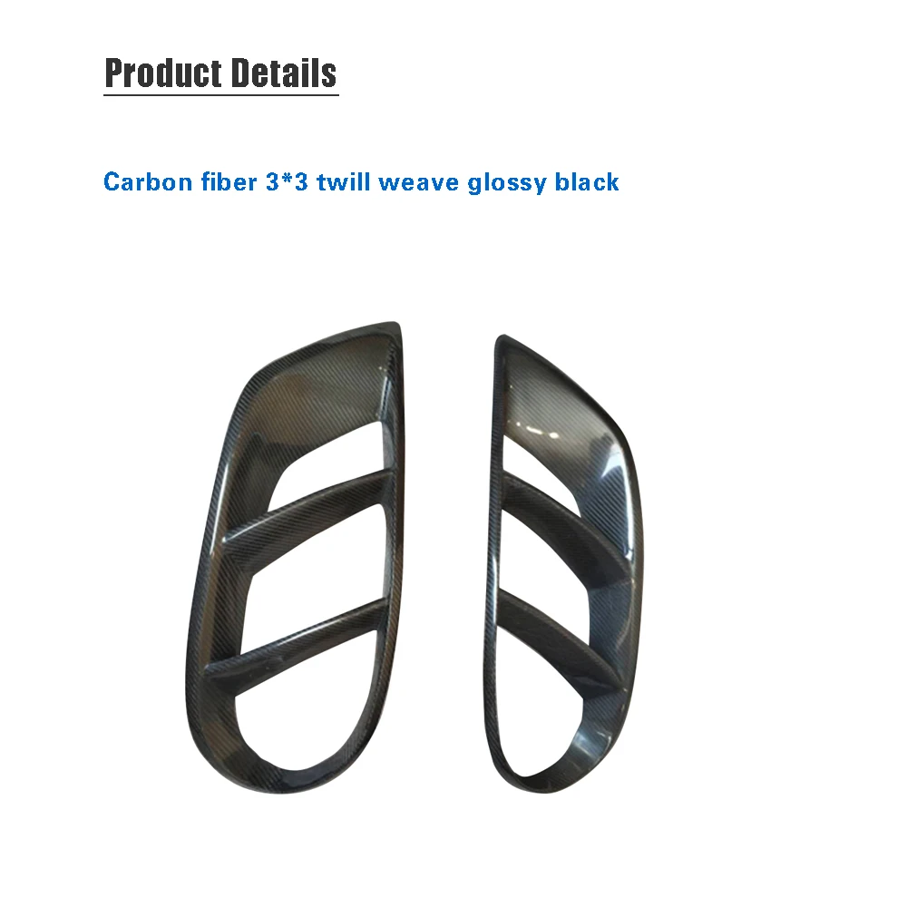 W205 Exterior de fibra de carbono parachoques delantero de salida de aire cubierta de rejilla para Mercedes Benz C43 AMG C180 C200 Sport 2015-2019 W205 Exterior de fibra de carbono parachoques delantero de salida de aire cubierta de rejilla para Mercedes Benz C43 AMG C180 C200 Sport 2015-2019