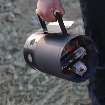 

Fast Point Barbecue Charcoal Igniting Bucket For Kitchen BBQ Barrel Grill Lgniter Outdoor Chimney Lighting Burning Starter Tool