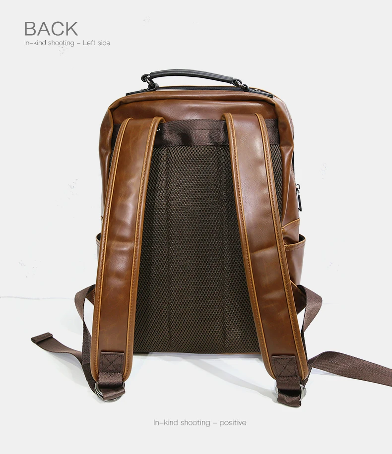 Превосходное качество, мужской рюкзак из искусственной кожи, большая вместительность, модный тренд, минималистичный дизайн, водонепроницаемый рюкзак в студенческом стиле, дорожные сумки