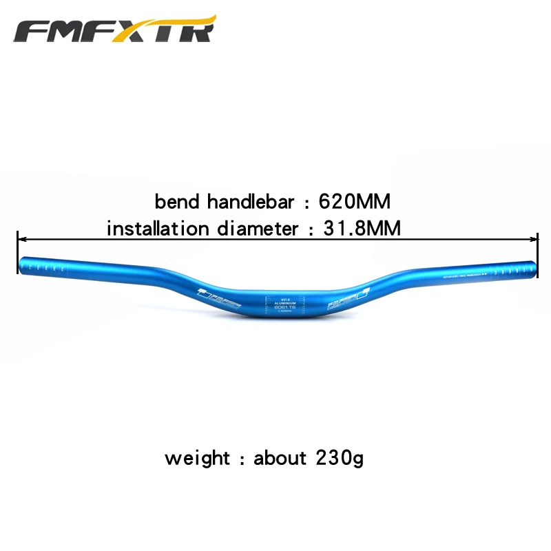 31.8x620 blue Руль для горного велосипеда горизонтальный 31,8 прямой Янь набор ручек из алюминиевого сплава аксессуары для ручек - Цвет: 31.8x620 blue