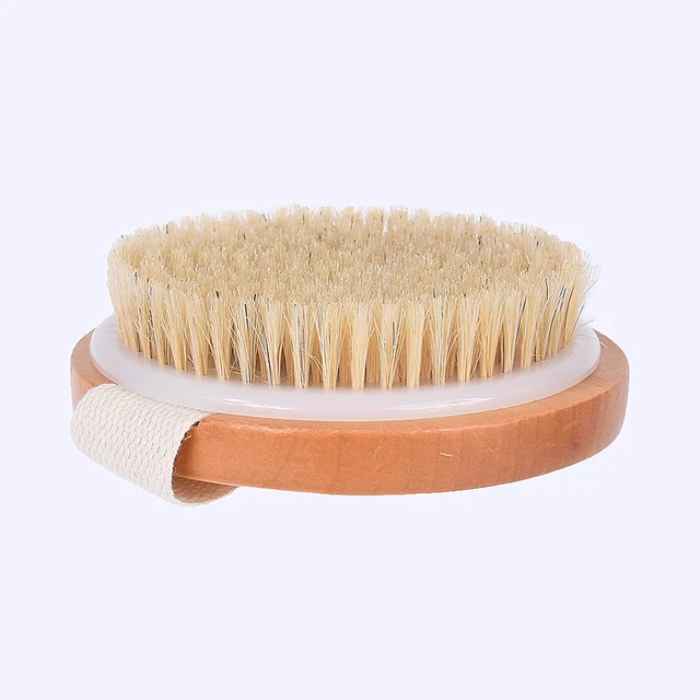 TREESMILE Natural bristles Bath brush Body Maasage No Handle Bath Brush Body Exfoliating SPA Hot Dry Skin Body Wooden Dry Brush 2