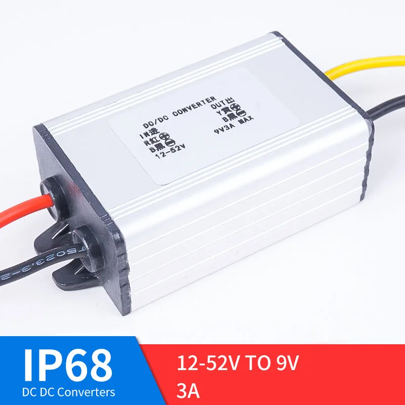 

DC 12-52V TO 9V 3A DC Power Supply High-Voltage Converter Buck DC Regulator for Automot