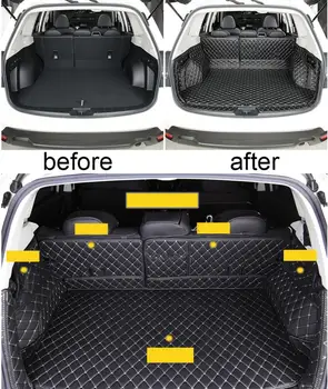 

luxury fiber leather car trunk mat for for subaru xv 2018 2019 2020 car accessories