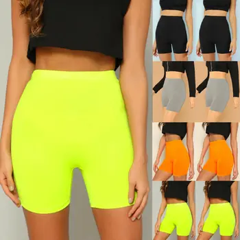 

2019 New Women Stretch Biker Bike Shorts Workout Spandex High Waist Leggings Knee Length Short Pants