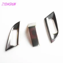 Нержавеющая сталь центральная консоль кондиционера на выходе рамка декоративная крышка для peugeot 4008 5008 автомобильные аксессуары 3 шт