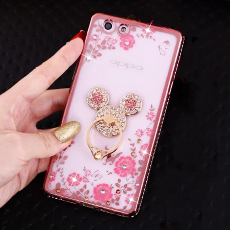 

Cute 360 Ring Mickey Ear Diamond Glitter Secret Garden Case for LG G 3 4 5 6 K 7 8 10 Phone Back Soft TPU Cover Fund Coque Brand