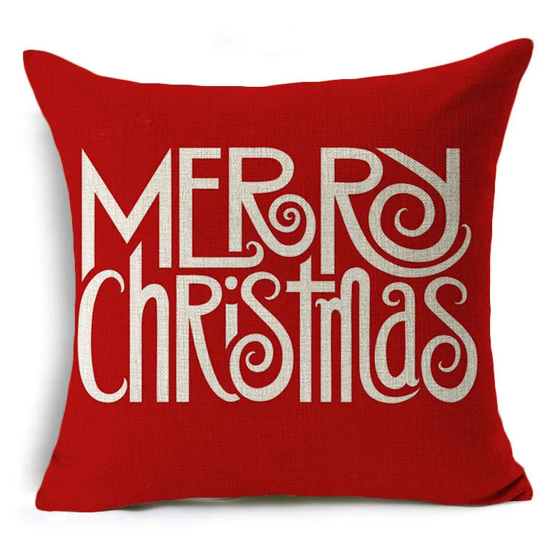 1" Elife, полиэстер, хлопок, лен, Веселый Рождественский Чехол на подушку, Санта Клаус, Наволочка на подушку, чехол для дивана, поясная, домашний декор - Цвет: 11