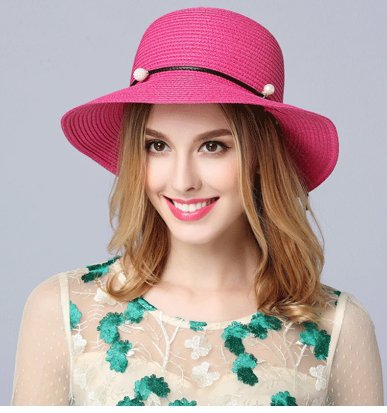 Sparsil, женская летняя Панама, Цветочная Повседневная соломенная шляпа, Женская Весенняя пляжная шляпа от солнца, шляпы Панамы, шляпа в рыбацком стиле, Панама, Солнцезащитная шляпа