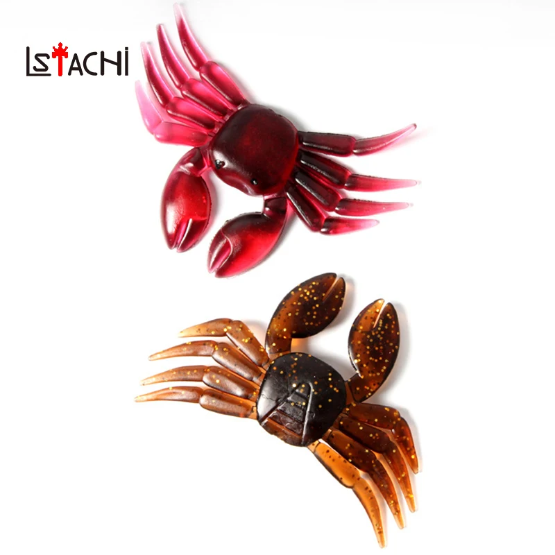 

LSTACHi 1 pcs/lot Artificial Crab Lure Bait 3D Simulation Soft Fish Bait Fishing Lures for Bass Trout Fishing Tackle Accessories