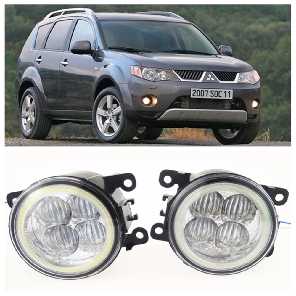 Для Mitsubishi Outlander II CW_W 2006 2009 10 Вт Высокая яркость LED Angel глаза туман фары автомобиля