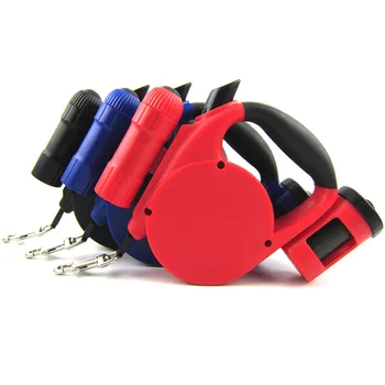 

Retractable Dog Leash 4.5m 15 ft Pet Cat Small Dog Puppy Leash Retractable with Detachable LED Flashlight and Poop Bag Dispenser