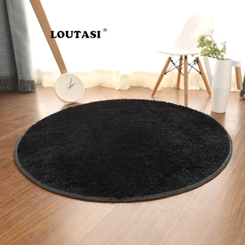

LOUTASI Soft Fluffy Velvet Round Carpet Anti-slip Toilet Floor Mat Bedroom Kitchen Doormat Carpet Rug for Living Room Yoga Mat