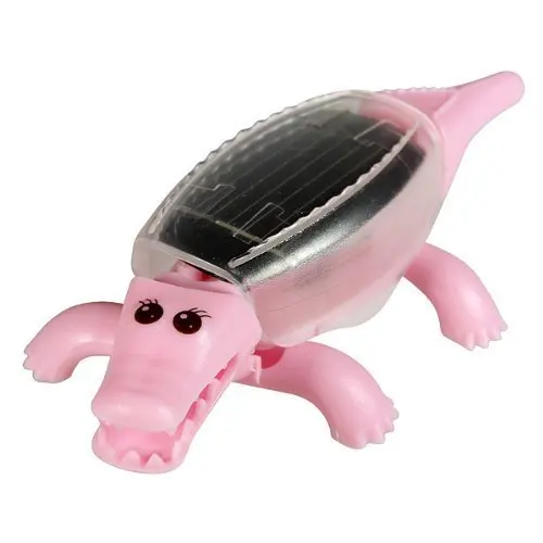 Воды и дерева мини солнечной энергии Обучающие игрушки Солнечная крокодил гаджет подарок-Разные цвета отправлен